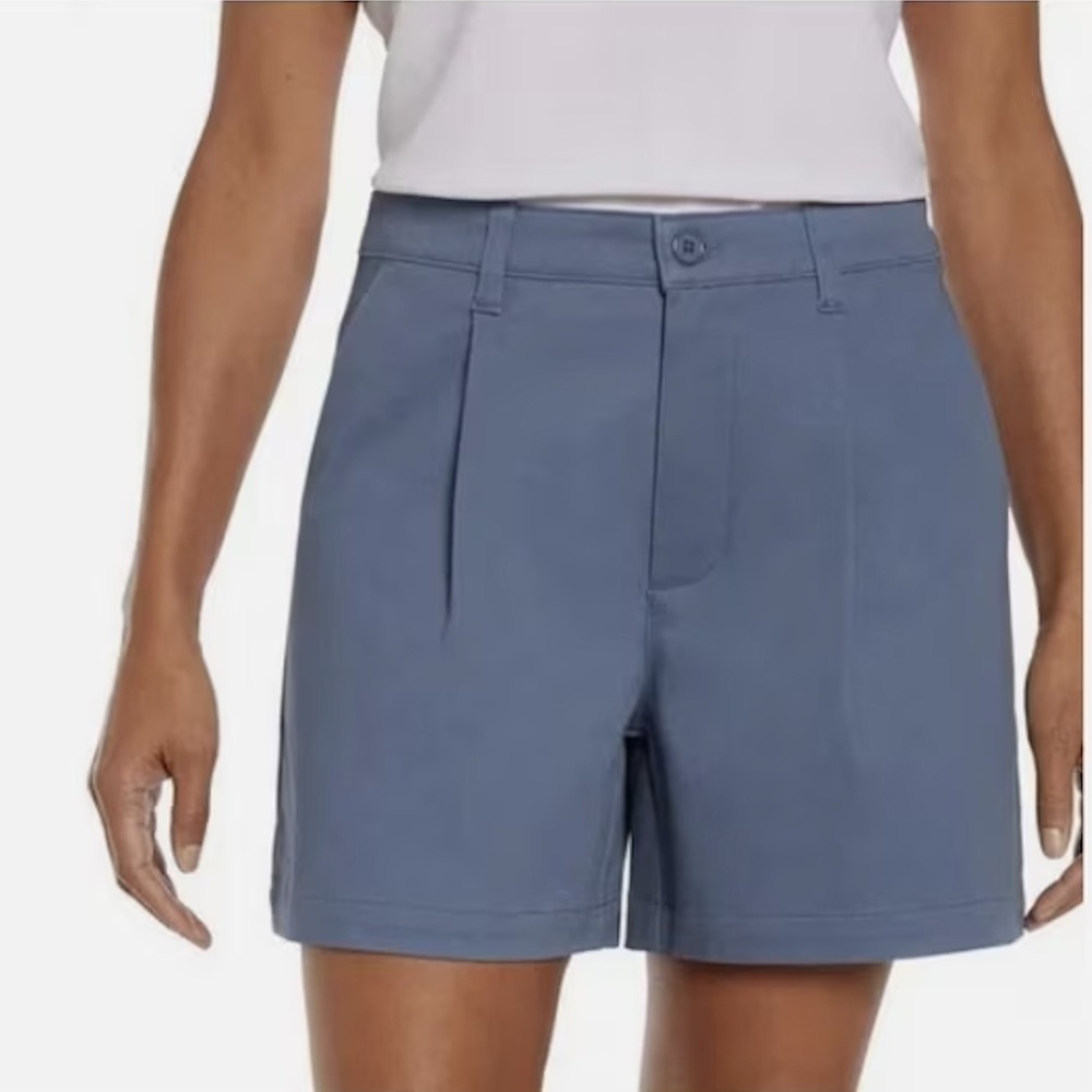 Banana Republic Women's 14 Pleat Front Shorts Blue H0025